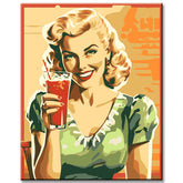 Vintage Blonde Painting by Numbers